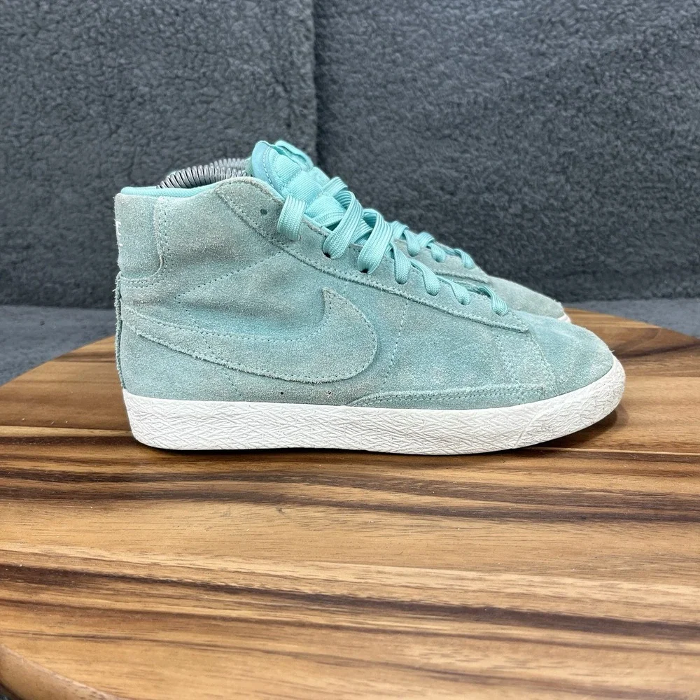 Nike Blazer Mid 2017 Island Green Youth 3 Women's 4.5 Shoes Lace GS 895850-302‎